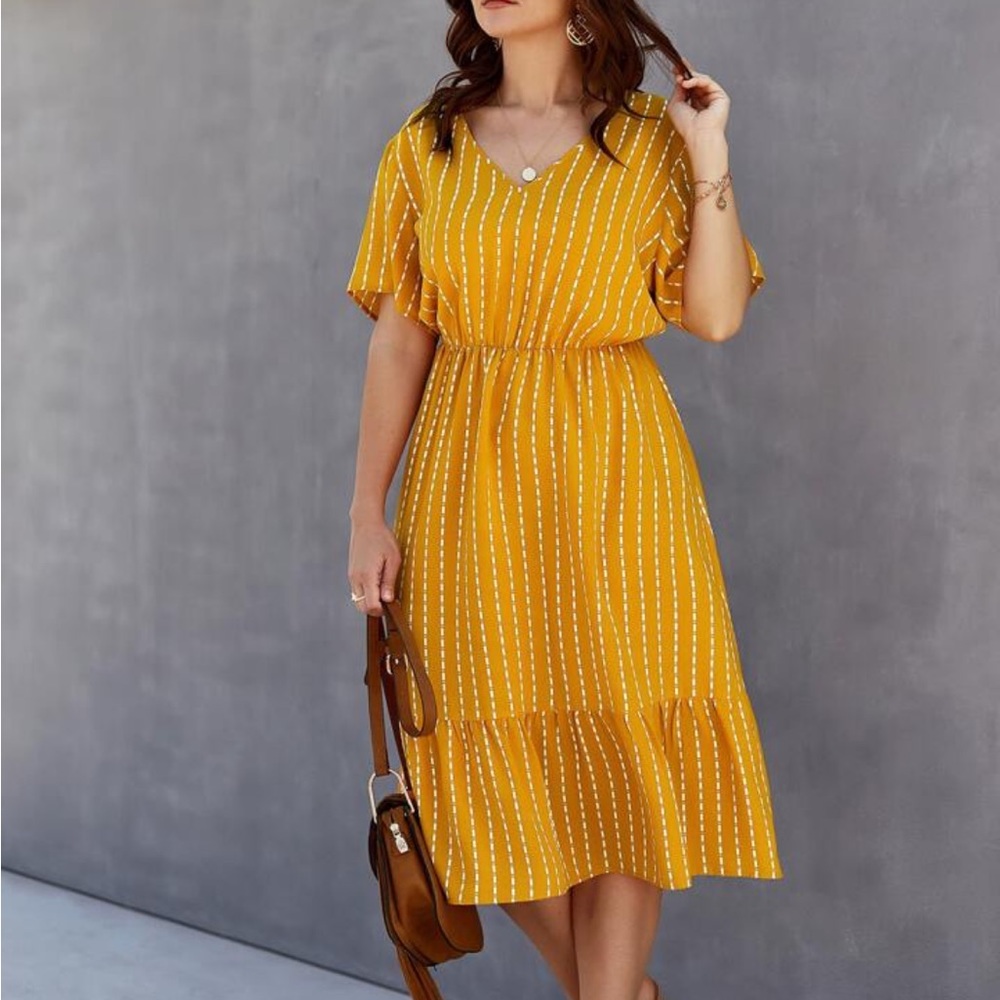 Yellow Midi dress